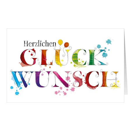 Grußkarte »Herzlichen Glückwunsch«